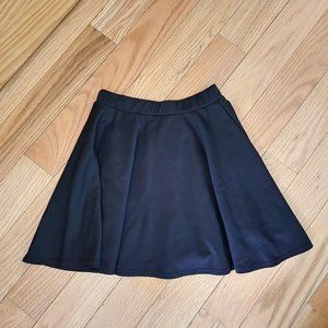 Black Circle Mini Skater Skirt